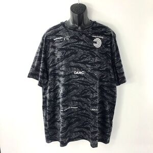 OAMC Mens Schule T Shirt Black Camo Crewneck Short Sleeve Cotton SS 19 Sz XXL